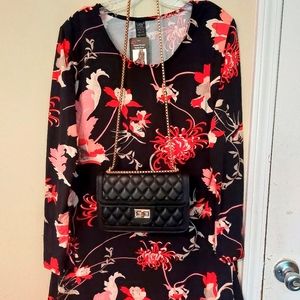 Floral Dress with pocket Swing Tunic L/XL